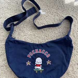 BAGGU x Sanrio - Pochacco Navy Embroidered Nylon Medium Bag